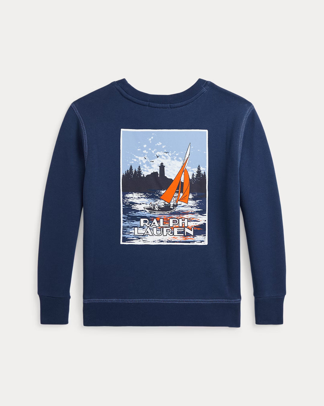 Ralph Lauren Sailboat-Print Fleece Sweatshirt