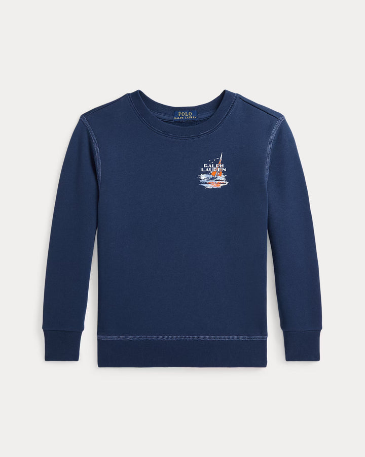 Ralph Lauren Sailboat-Print Fleece Sweatshirt