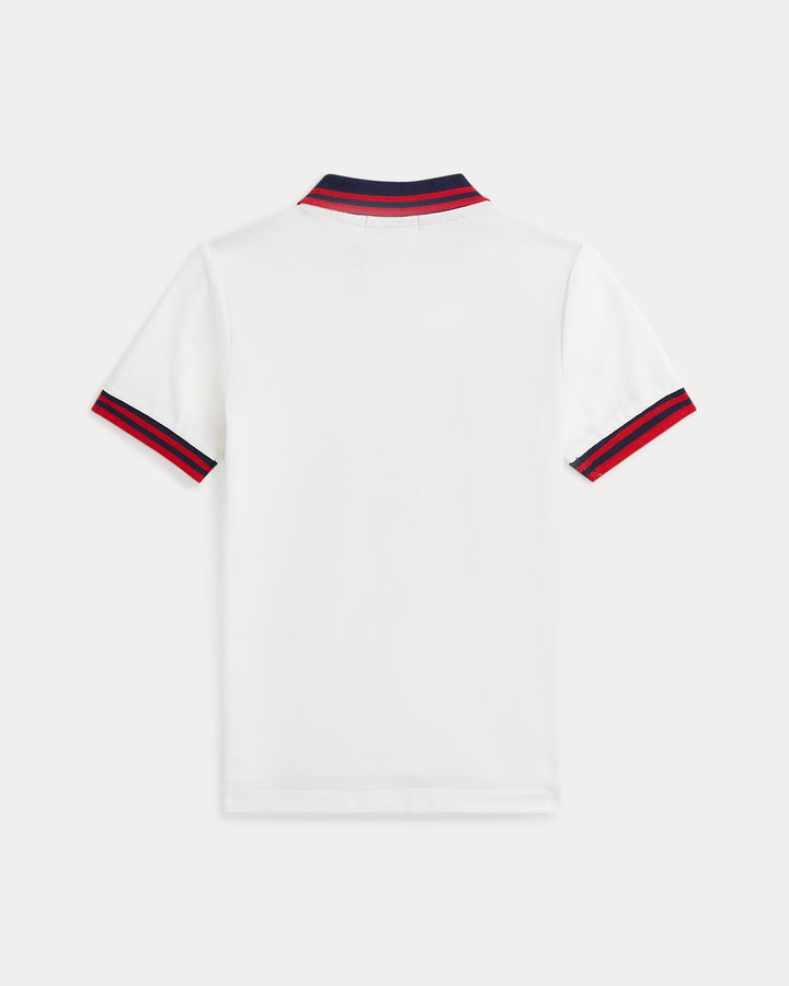 Ralph Lauren Baseball-Logo Cotton Mesh Polo Shirt