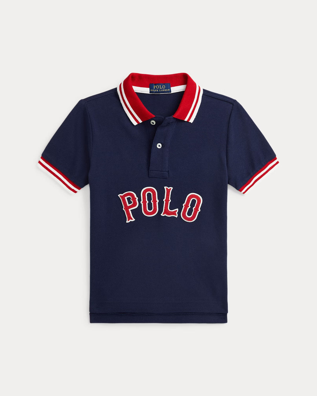 Ralph Lauren Baseball-Logo Cotton Mesh Polo Shirt