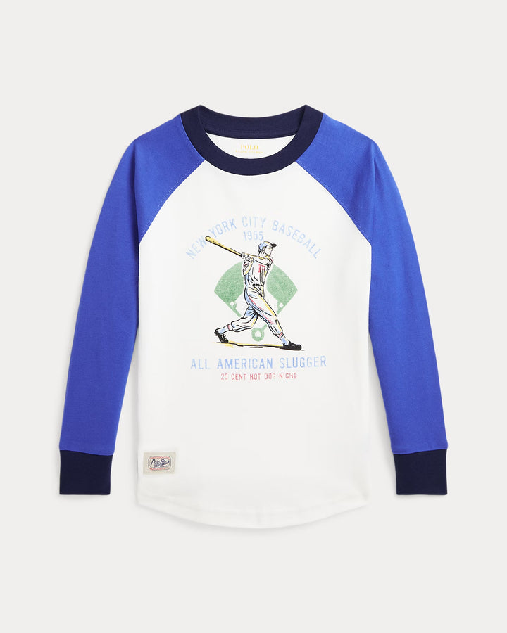 Ralph Lauren Baseball-Print Cotton Jersey Tee