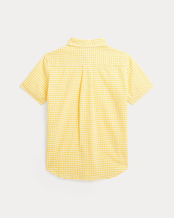 Ralph Lauren Gingham Seersucker Short-Sleeve Shirt