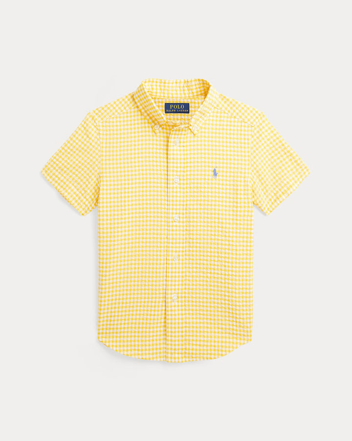 Ralph Lauren Gingham Seersucker Short-Sleeve Shirt