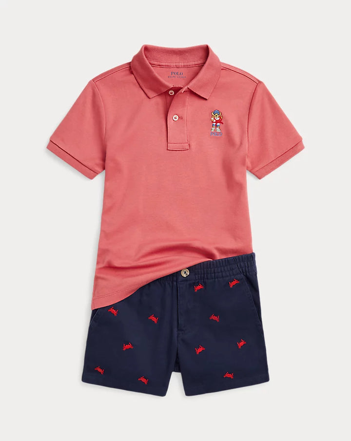 Ralph Lauren Polo Bear Cotton Polo Shirt & Short Set