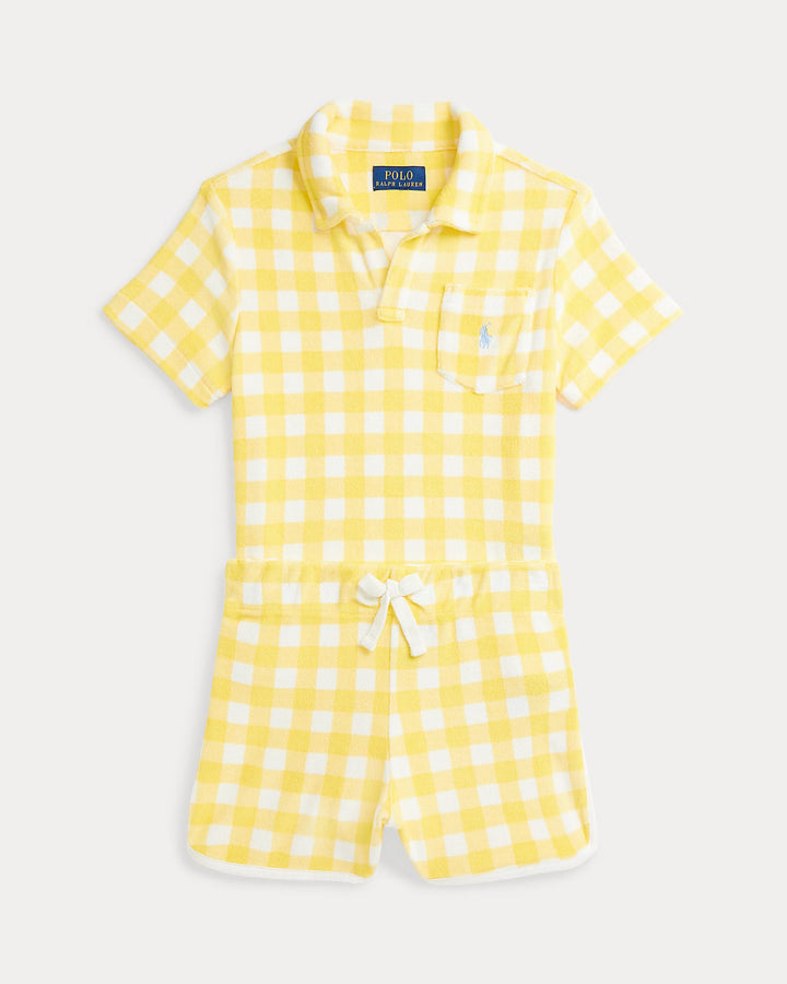 Ralph Lauren Gingham Terry Polo Shirt & Short Set