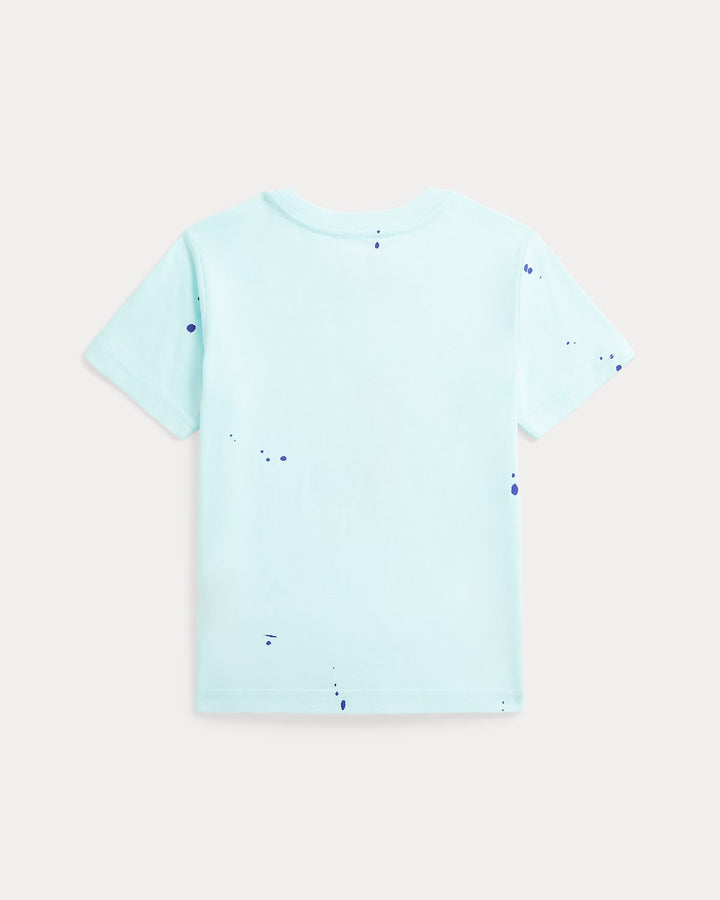 Ralph Lauren Big Pony Paint-Splatter-Print Cotton Tee
