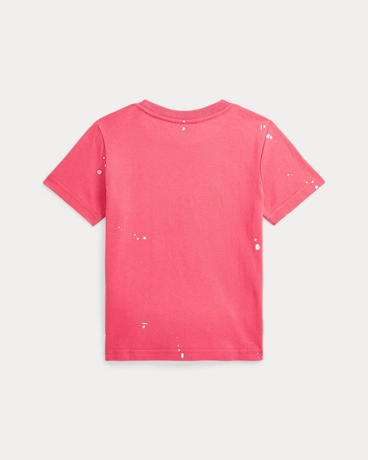 Ralph Lauren Big Pony Paint-Splatter-Print Cotton Tee