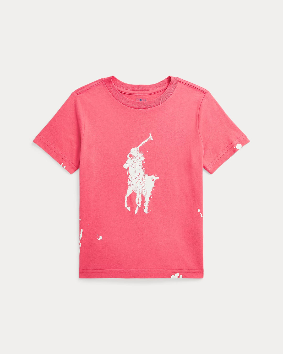 Ralph Lauren Big Pony Paint-Splatter-Print Cotton Tee