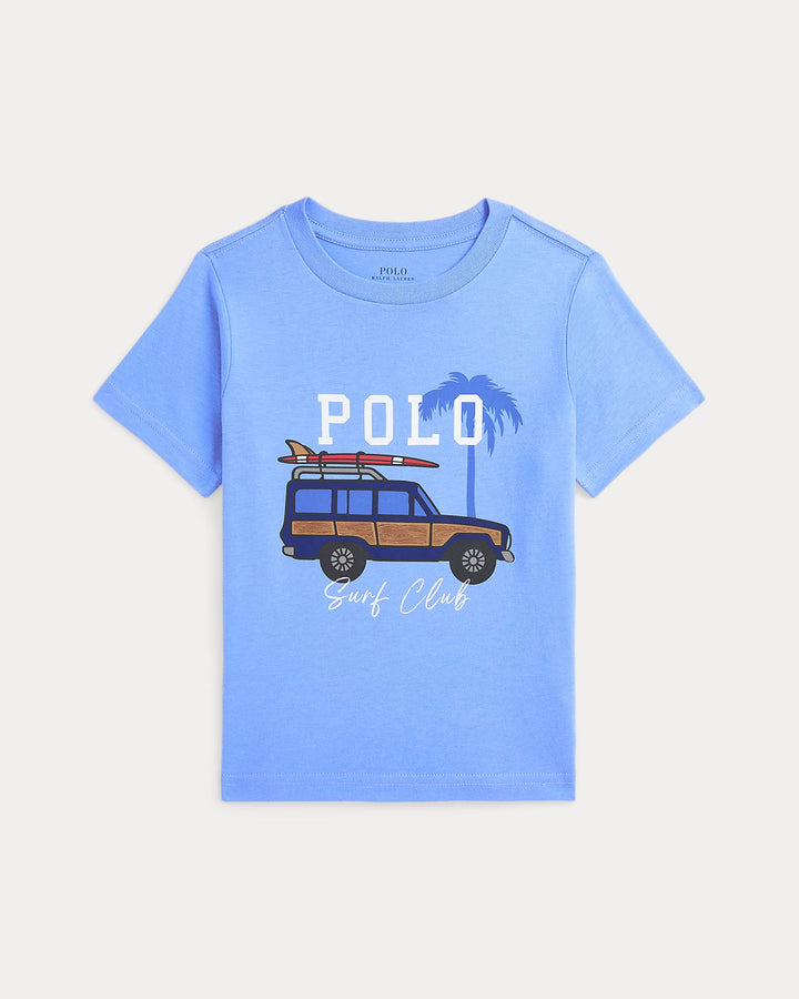 Ralph Lauren Car-Print Cotton Jersey Tee