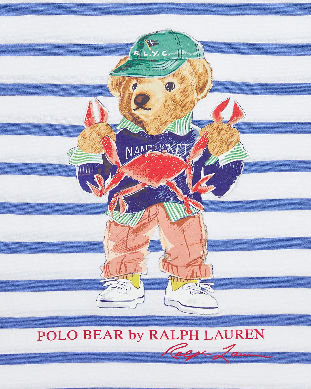 Ralph Lauren Polo Bear Striped Cotton Jersey Tee