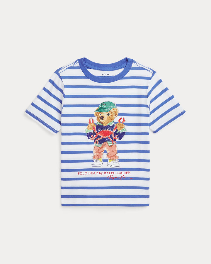 Ralph Lauren Polo Bear Striped Cotton Jersey Tee