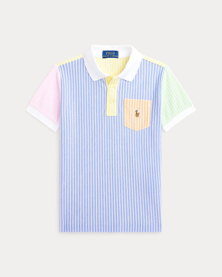 Ralph Lauren Striped Oxford Mesh Polo Shirt