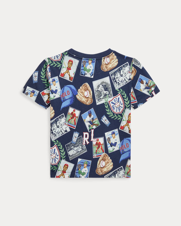 Ralph Lauren Baseball-Print Cotton Jersey Tee