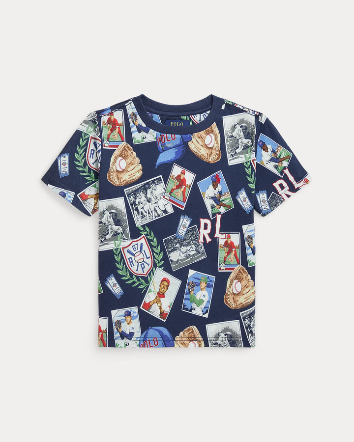 Ralph Lauren Baseball-Print Cotton Jersey Tee