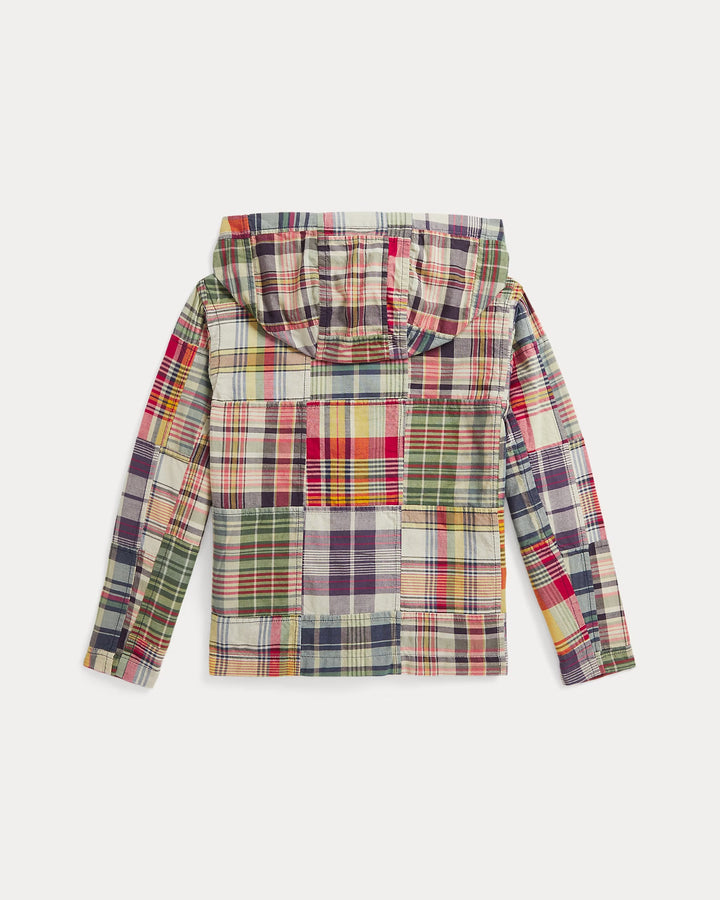 Ralph Lauren Patchwork Madras Hooded Shirt Jacket