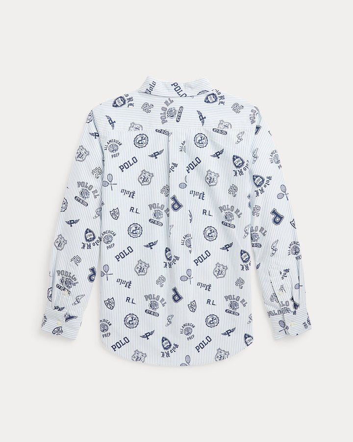 Ralph Lauren Striped Cotton Oxford Graphic Shirt