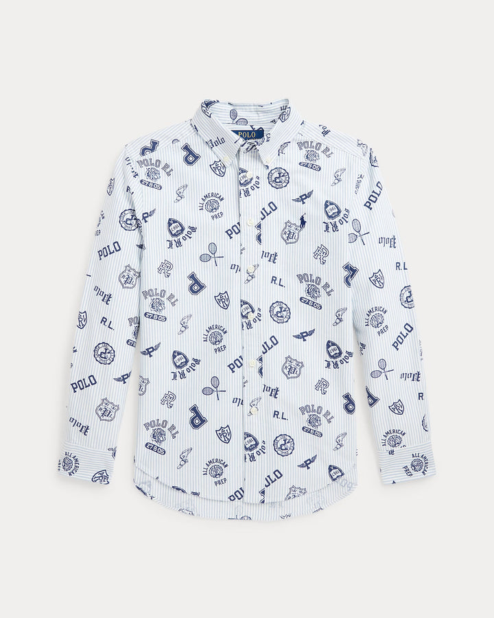 Ralph Lauren Striped Cotton Oxford Graphic Shirt