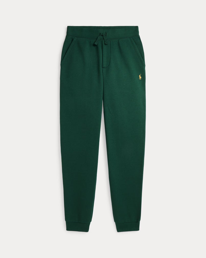 Ralph Lauren Plaid-Trim Fleece Jogger Pant