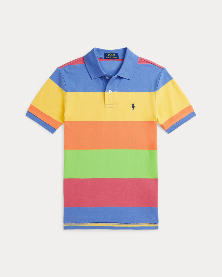 Ralph Lauren Striped Cotton Mesh Polo Shirt