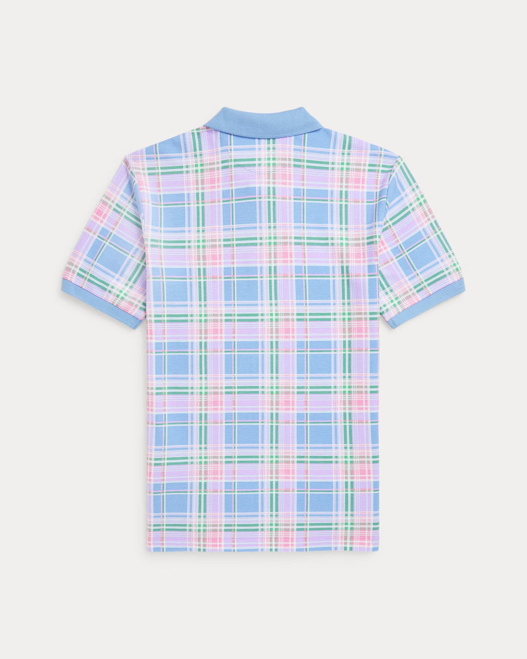 Ralph Lauren Plaid-Print Cotton Mesh Polo Shirt