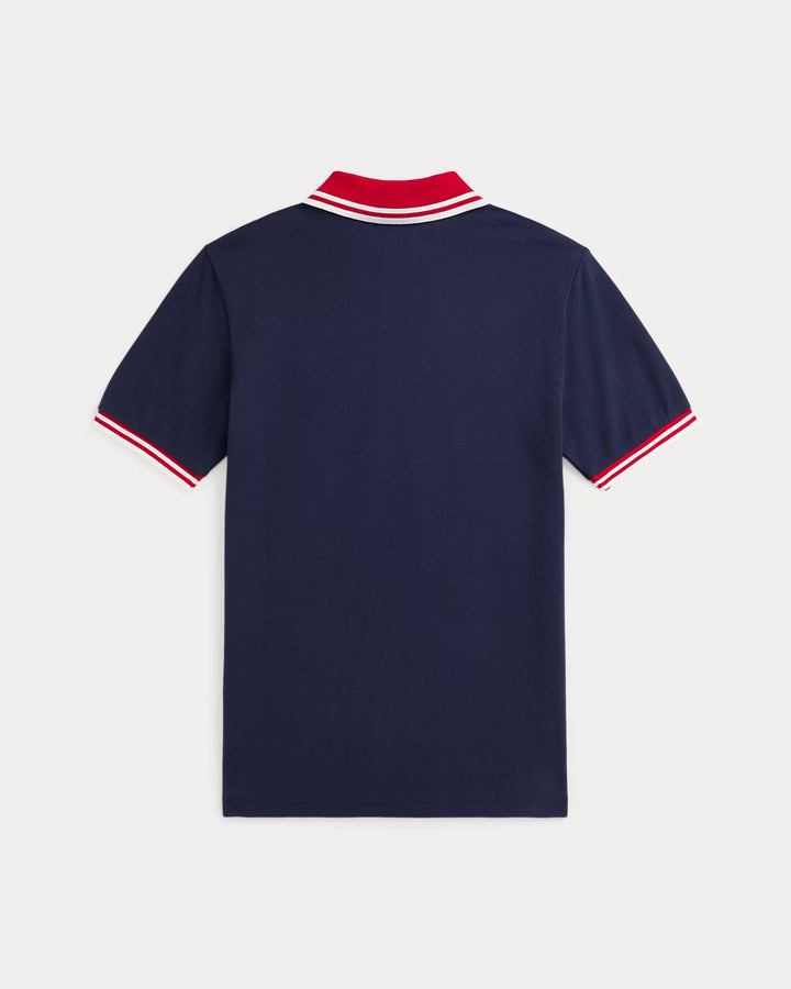 Ralph Lauren Baseball-Logo Cotton Mesh Polo Shirt