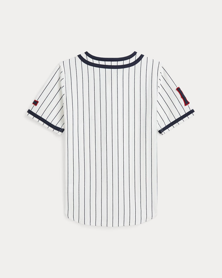 Ralph Lauren Logo Cotton Jersey Baseball Shirt