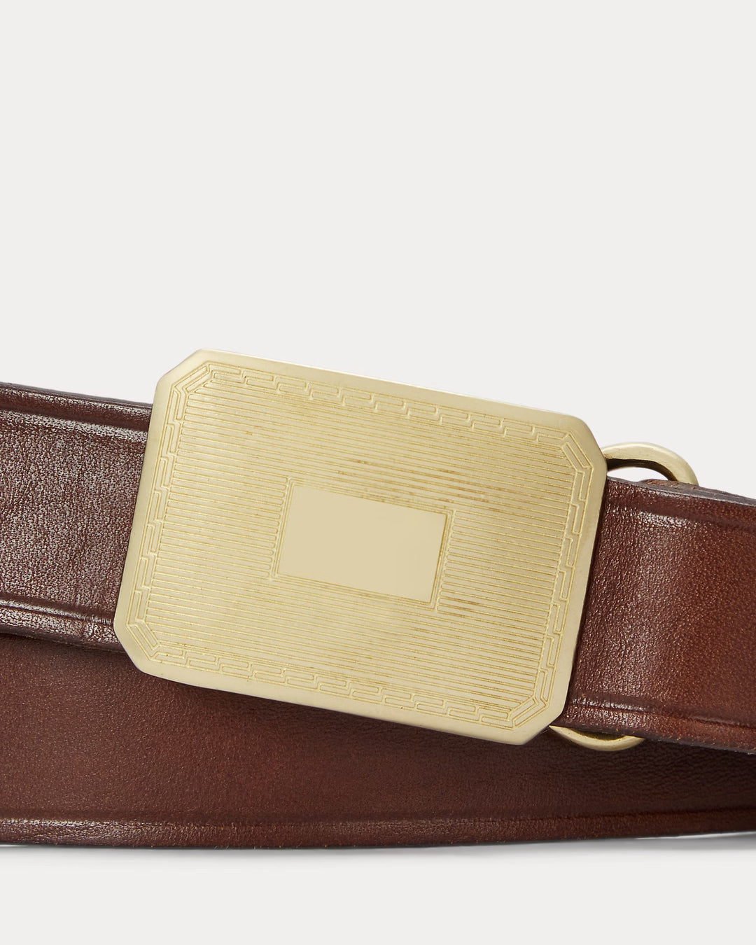 Ralph Lauren Engine-Turned Leather Belt
