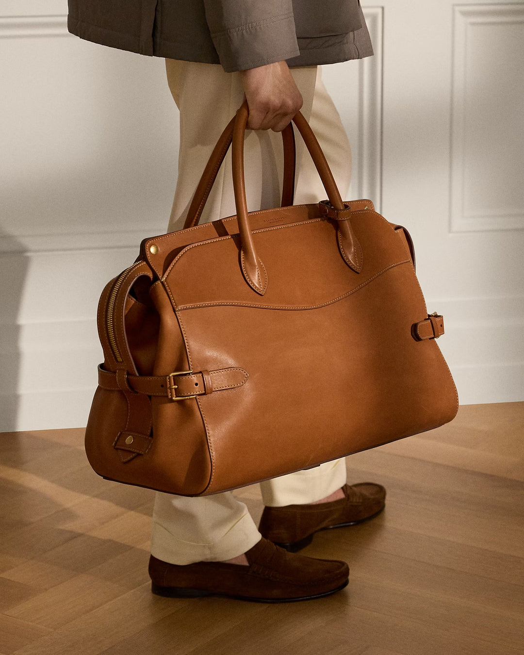 Ralph Lauren Bedford Calfskin Weekender Bag