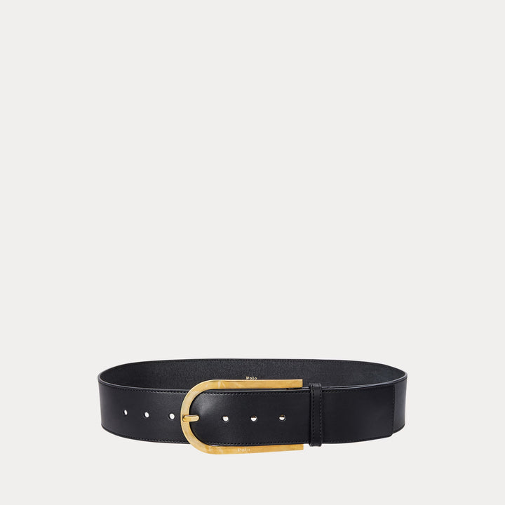 Ralph Lauren Elongated-Buckle Leather Belt