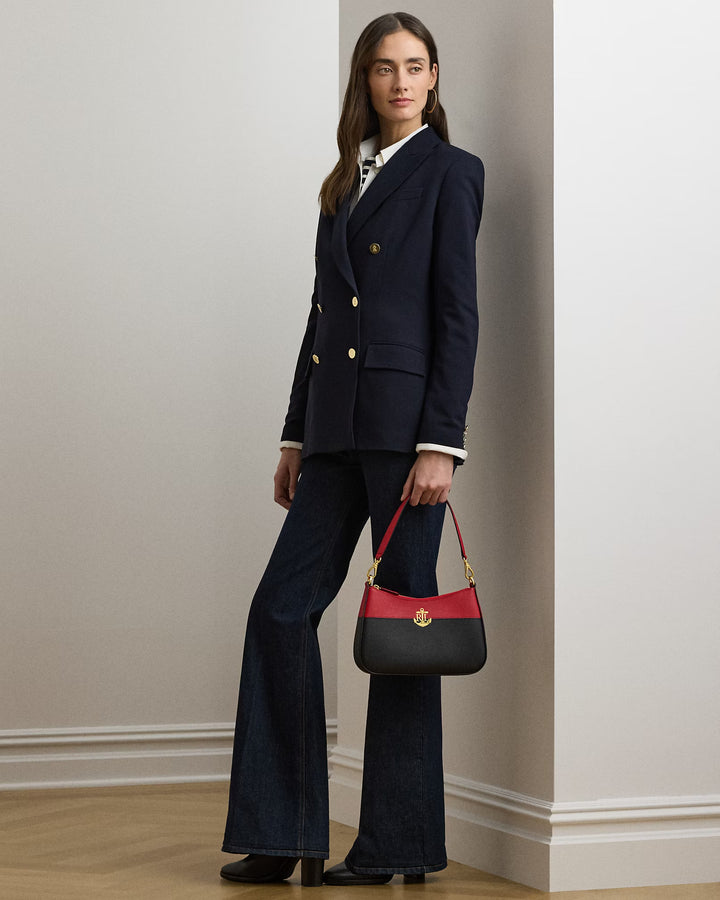 Ralph Lauren Striped Leather Medium Danni Bag