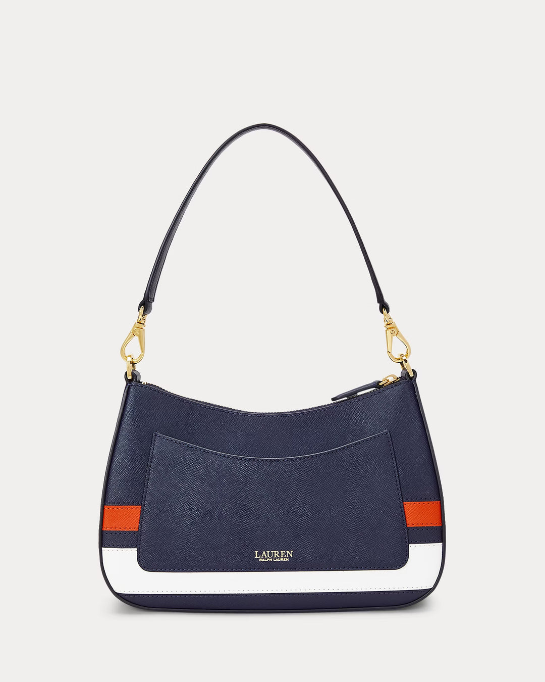 Ralph Lauren Striped Leather Medium Danni Bag