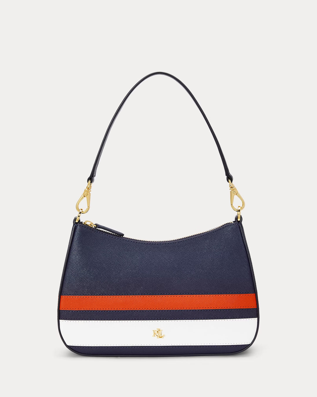 Ralph Lauren Striped Leather Medium Danni Bag