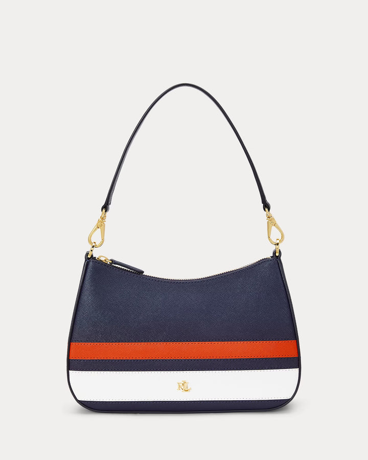 Ralph Lauren Striped Leather Medium Danni Bag