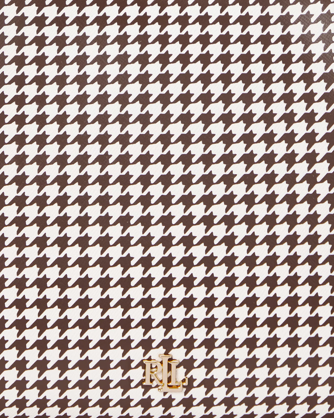 Ralph Lauren Houndstooth Leather Medium Danni Bag