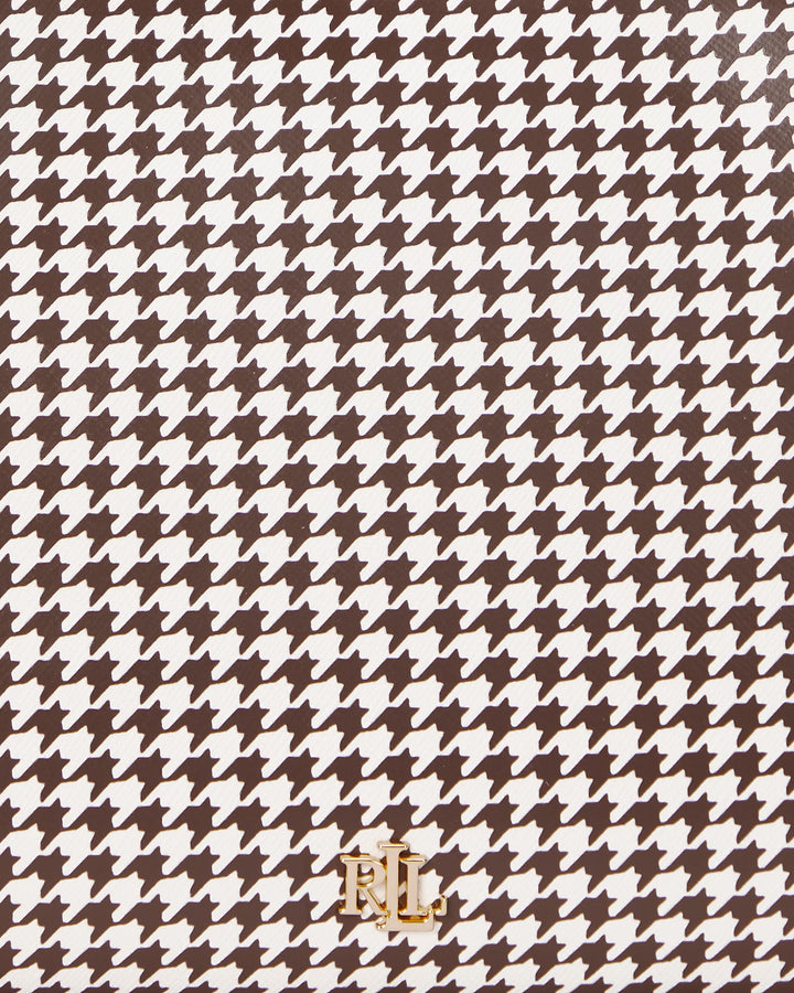 Ralph Lauren Houndstooth Leather Medium Danni Bag