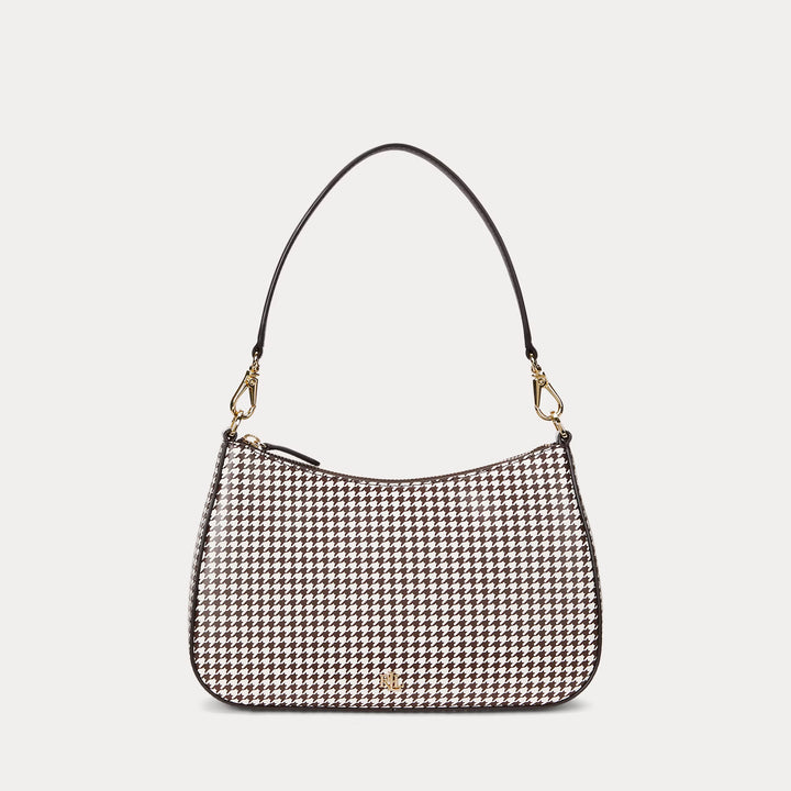 Ralph Lauren Houndstooth Leather Medium Danni Bag
