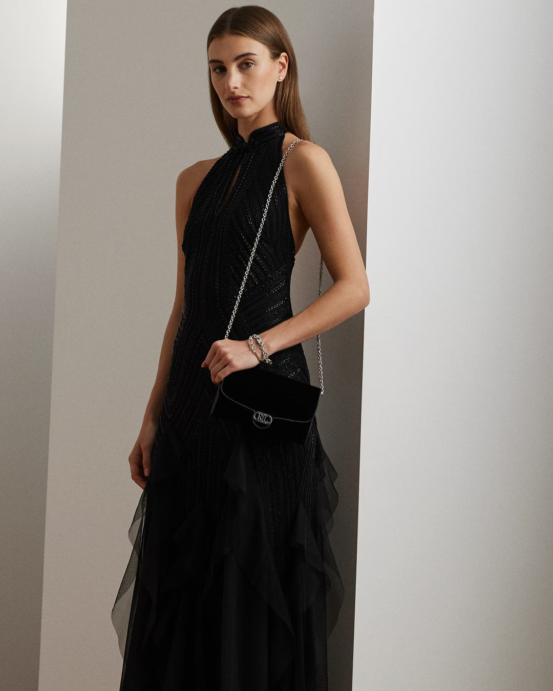 Ralph Lauren Velvet Medium Adair Crossbody