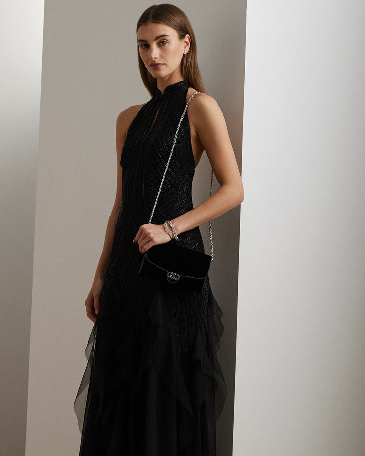 Ralph Lauren Velvet Medium Adair Crossbody