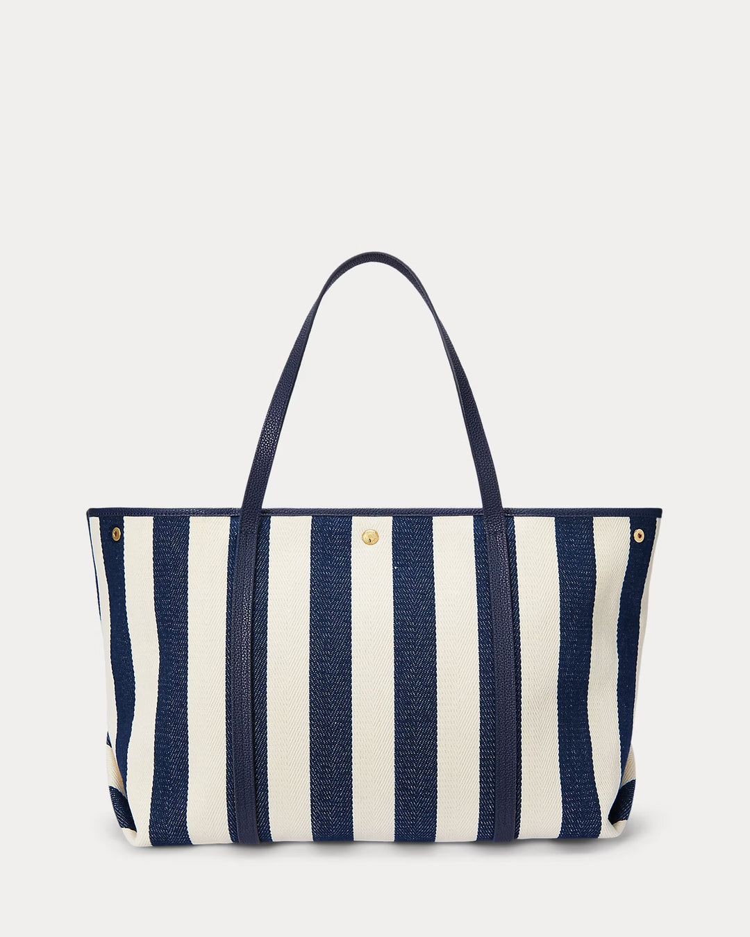 Ralph Lauren Striped Herringbone Large Emerie Tote