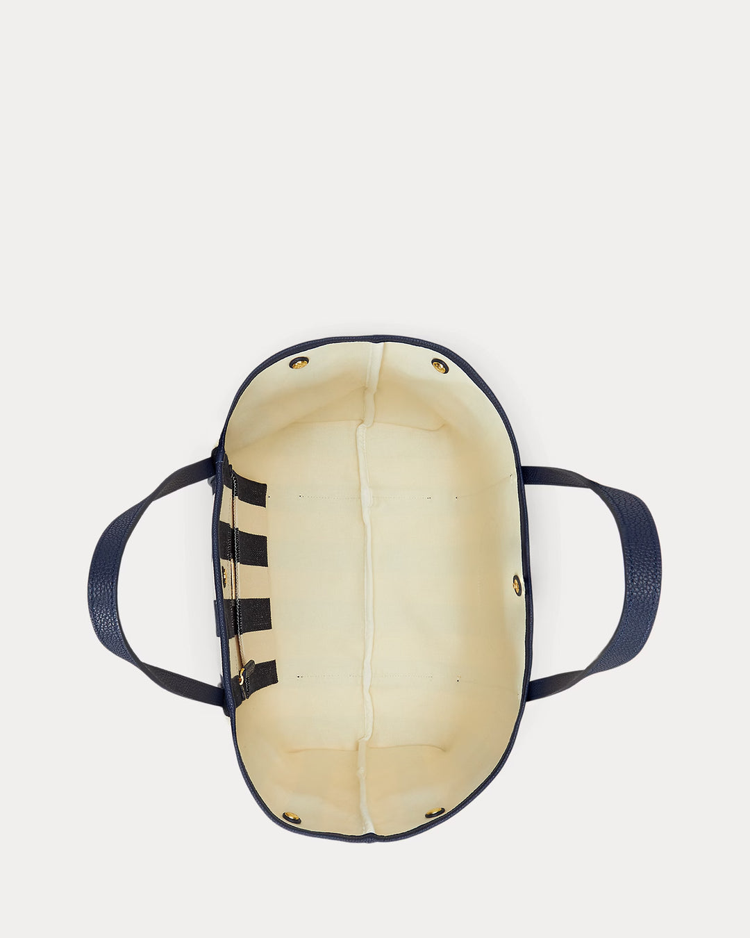 Ralph Lauren Striped Herringbone Large Emerie Tote