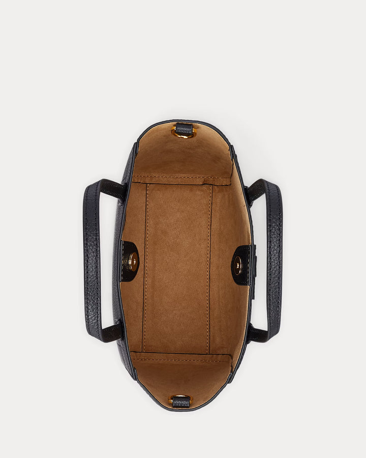 Ralph Lauren Pebbled Leather Small Cameryn Tote Bag