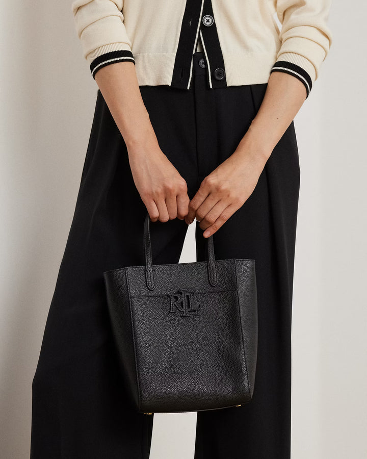 Ralph Lauren Pebbled Leather Small Cameryn Tote Bag