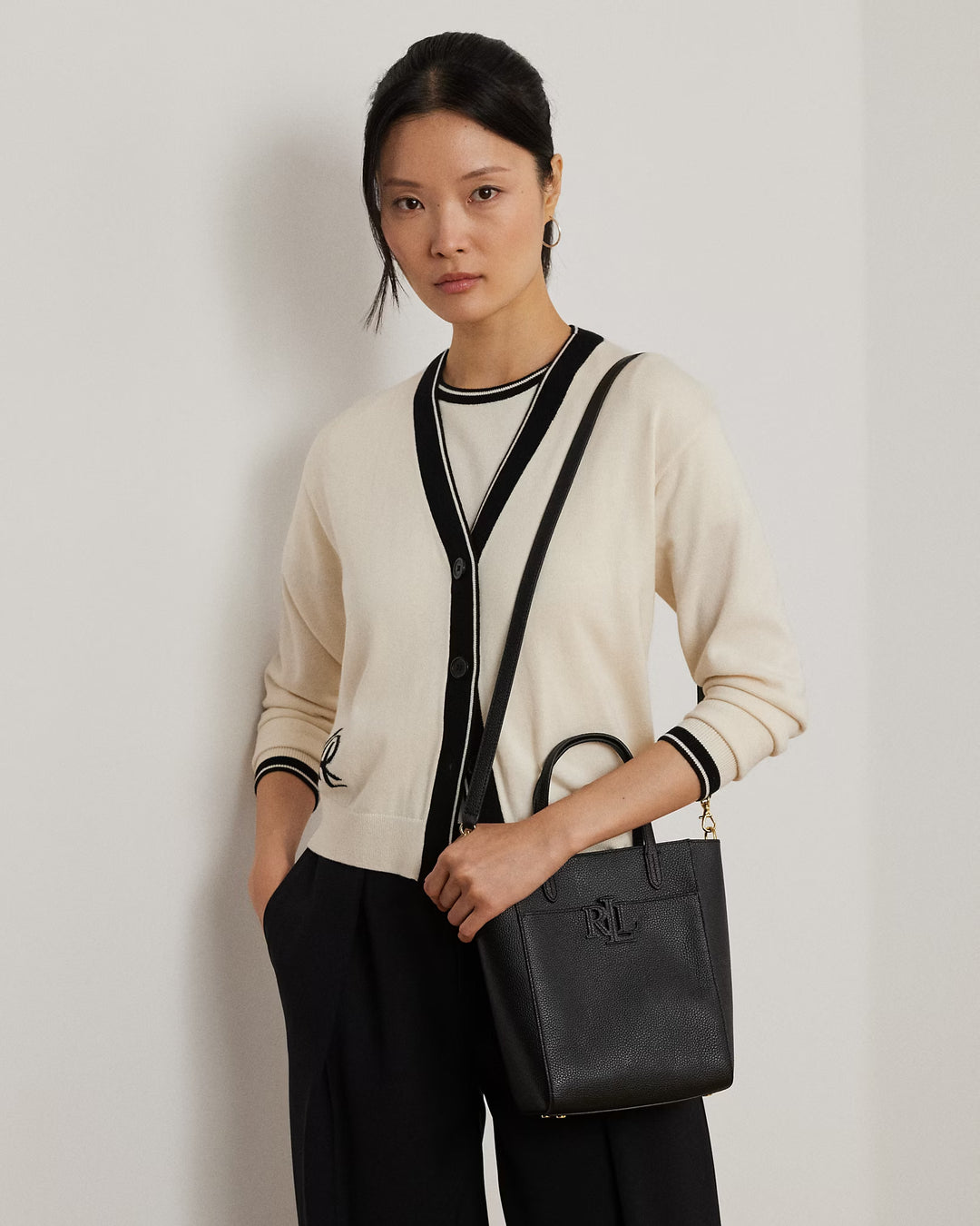 Ralph Lauren Pebbled Leather Small Cameryn Tote Bag