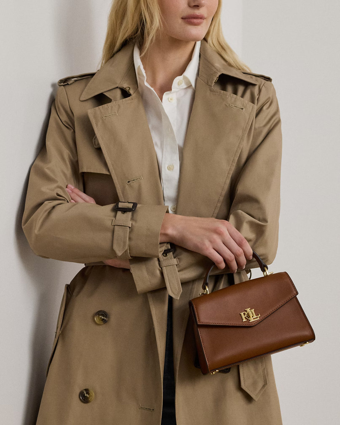 Ralph Lauren Leather Small Farrah Satchel