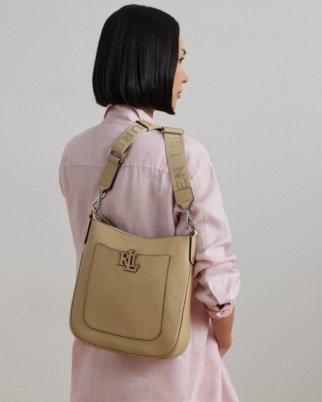 Ralph Lauren Pebbled Leather Large Cameryn Crossbody