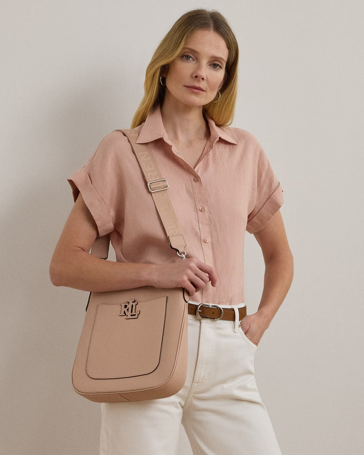 Ralph Lauren Pebbled Leather Large Cameryn Crossbody