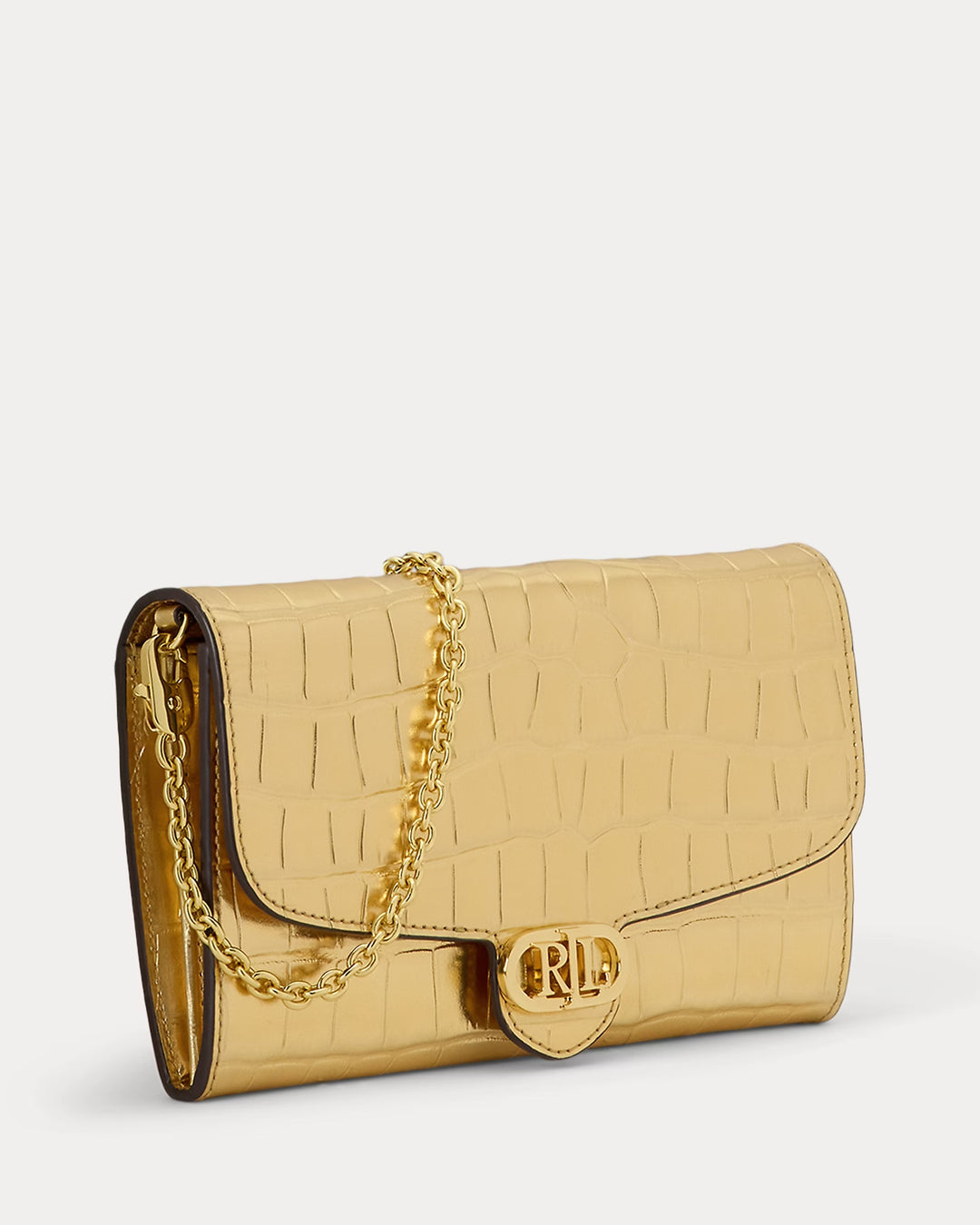 Ralph Lauren Croc-Embossed Medium Adair Crossbody