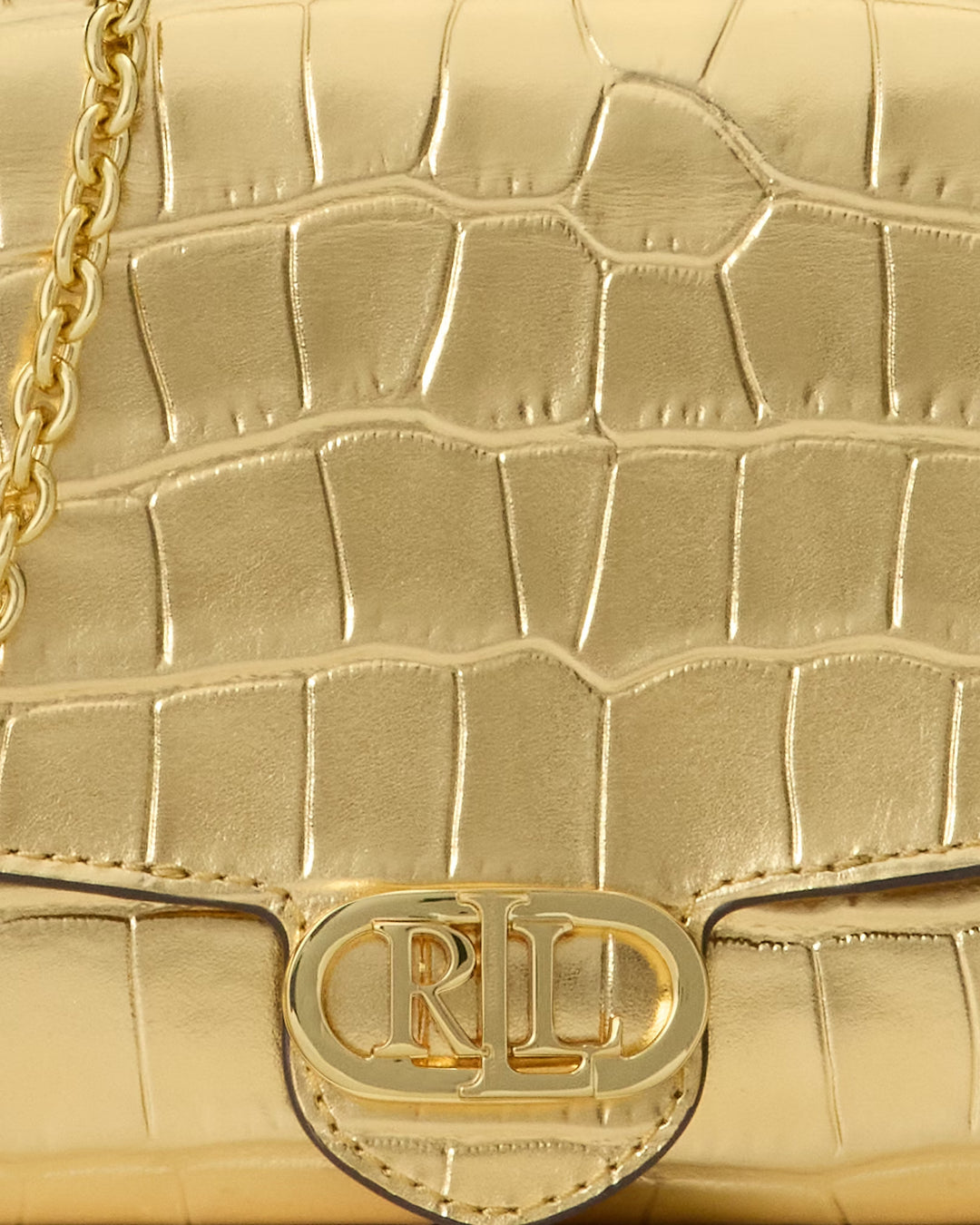 Ralph Lauren Croc-Embossed Medium Adair Crossbody