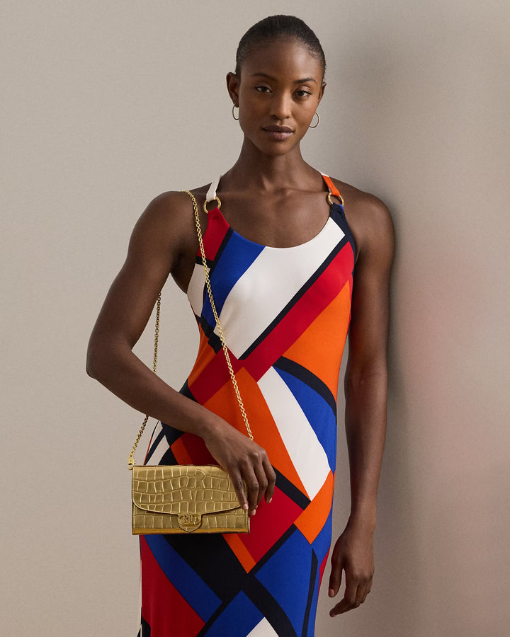 Ralph Lauren Croc-Embossed Medium Adair Crossbody