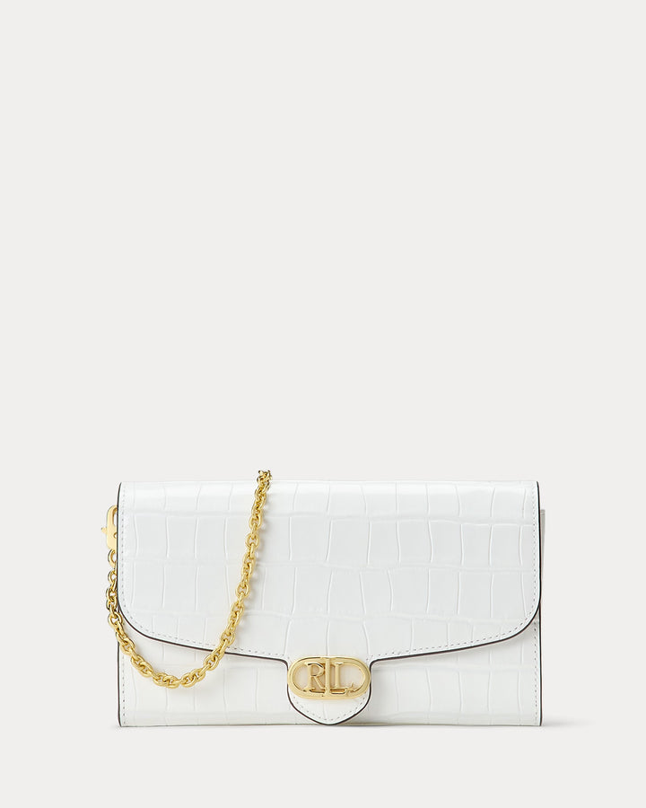 Ralph Lauren Croc-Embossed Medium Adair Crossbody